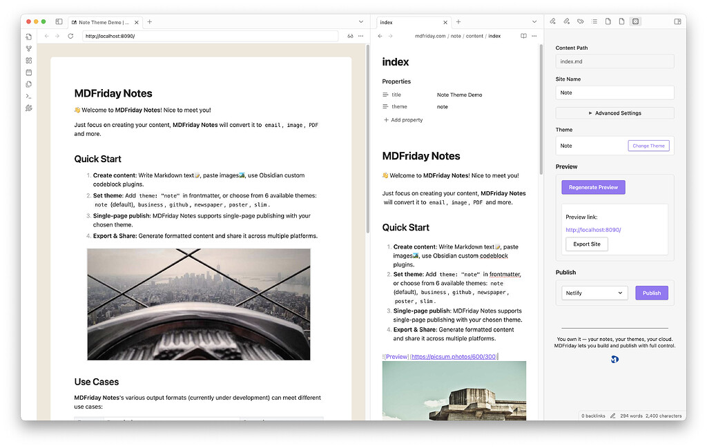 Publish Notes plugin - Friday. Turn Obsidian note or folder into a ...