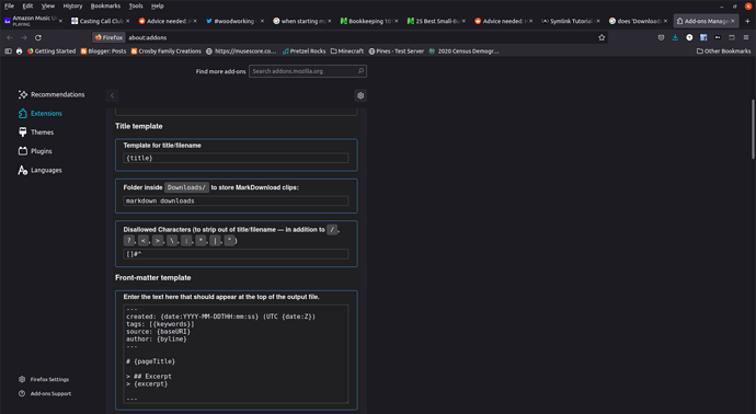 markdown downloader preferences