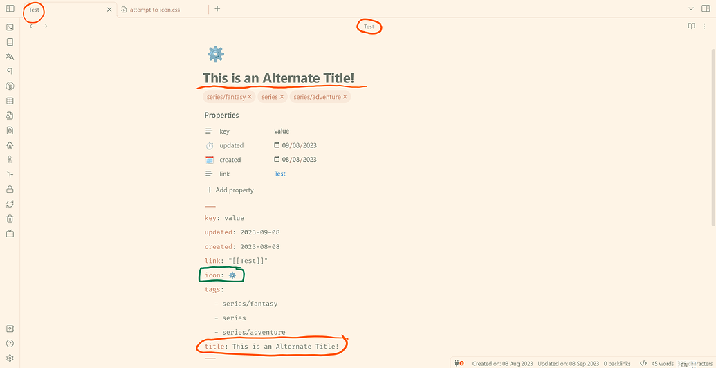 Properties CSS - Note Icons and Custom Titles! - Themes & CSS snippets ...
