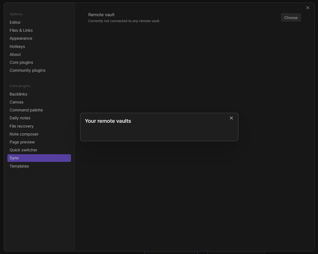 Obsidian Sync not showing 