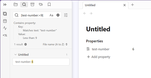 search with less than example