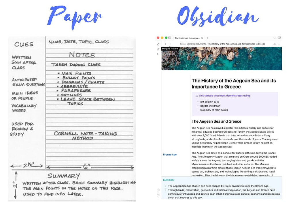 Cornell Note-Taking System In Obsidian - Share & Showcase - Obsidian Forum