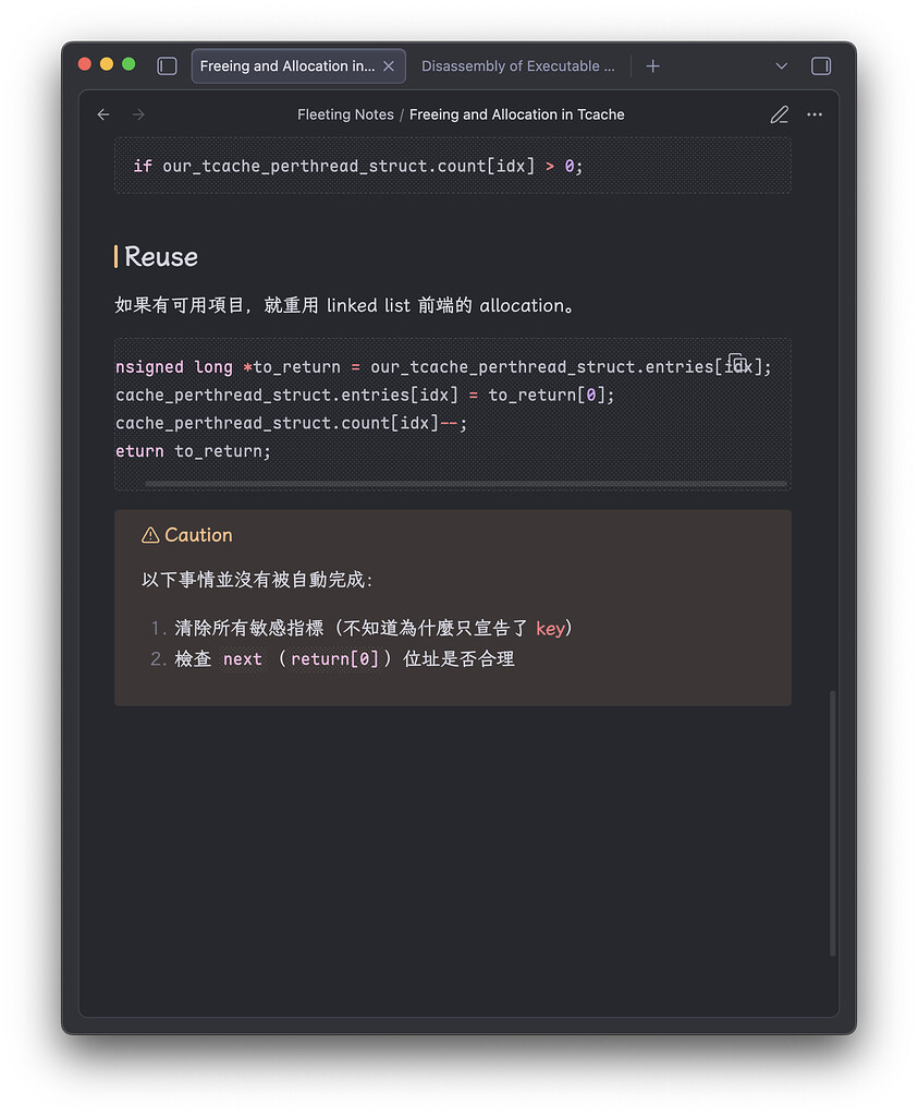 The copy button in the code block looks strange when line wrap disabled ...
