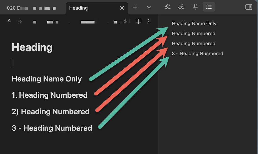 Headings with Numbers miss in TOC (Outline of Heading) Bug graveyard Obsidian Forum