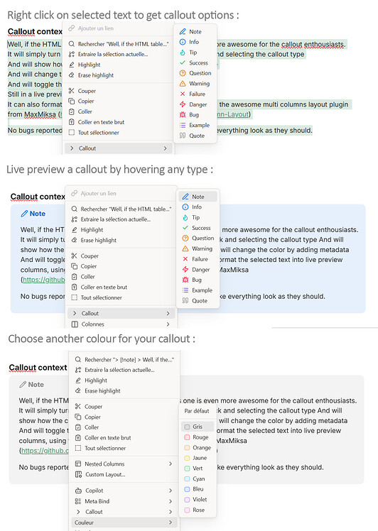 A plugin for callouts so users can edit the contents like normal ...