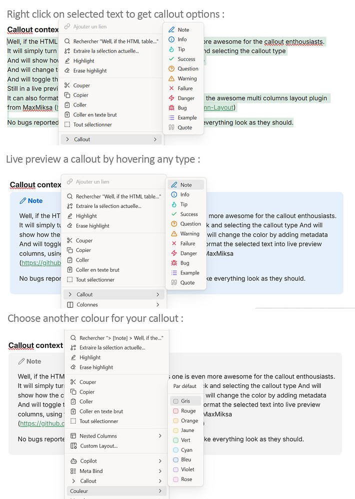 A plugin for callouts so users can edit the contents like normal ...
