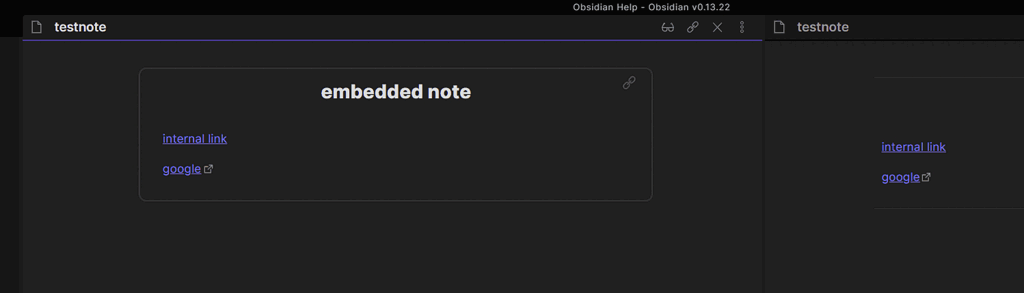 Links in embeded notes don't work in live preview when the embed is ...
