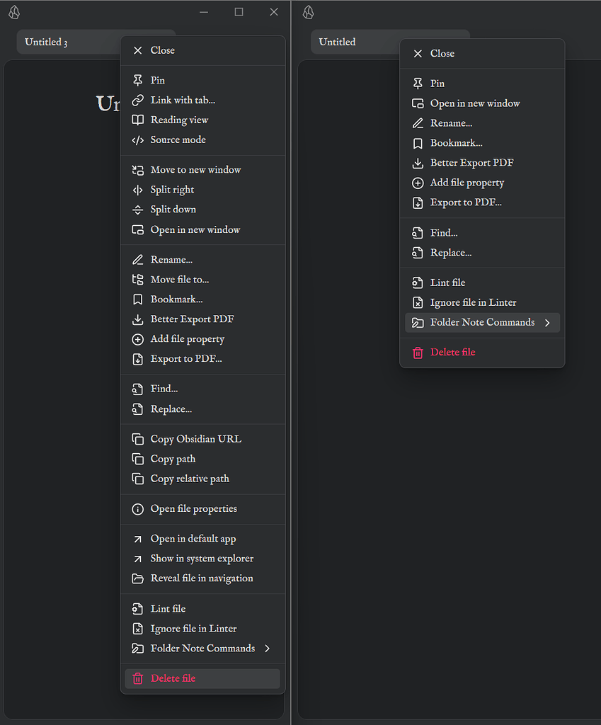 CSS to hide context-menu items - Share & showcase - Obsidian Forum