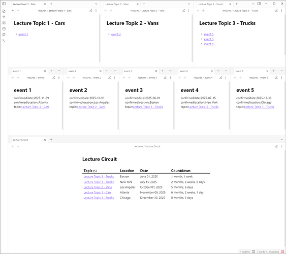 lecture schedule Reading