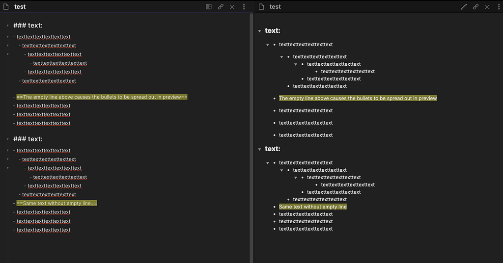 Bullet List Weird Spacing If Empty Line In Between Bug Graveyard 