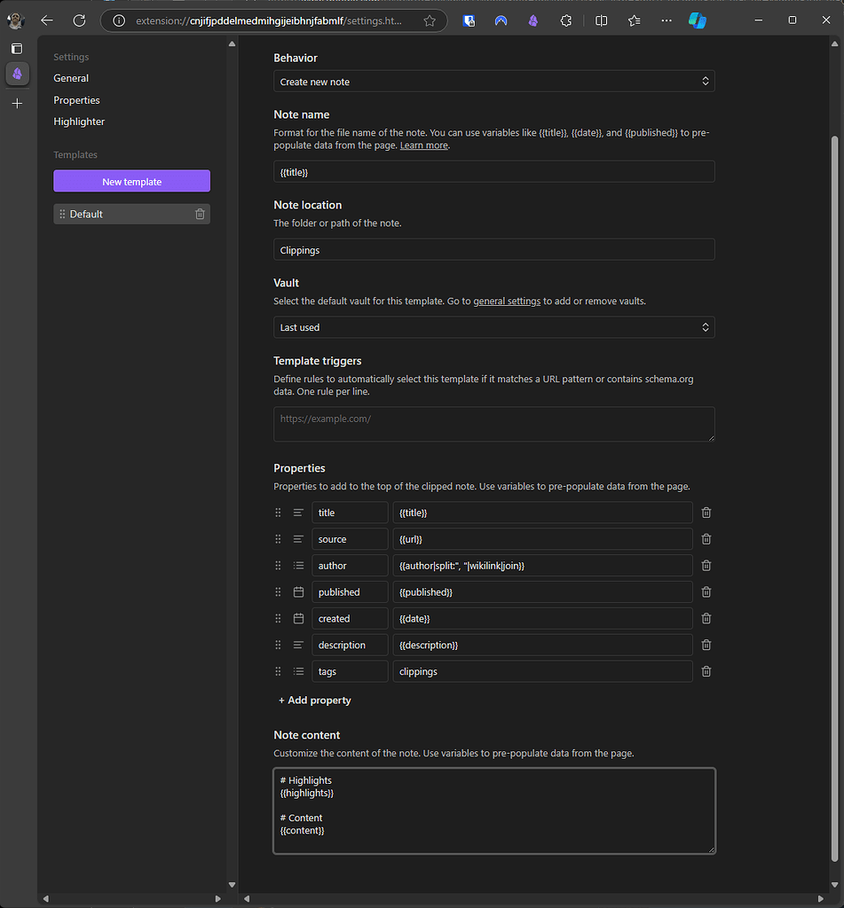 Obsidian Clipper: how to read {{highlights}}? - Help - Obsidian Forum