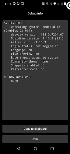 OnePlus 7 pro Debug Info