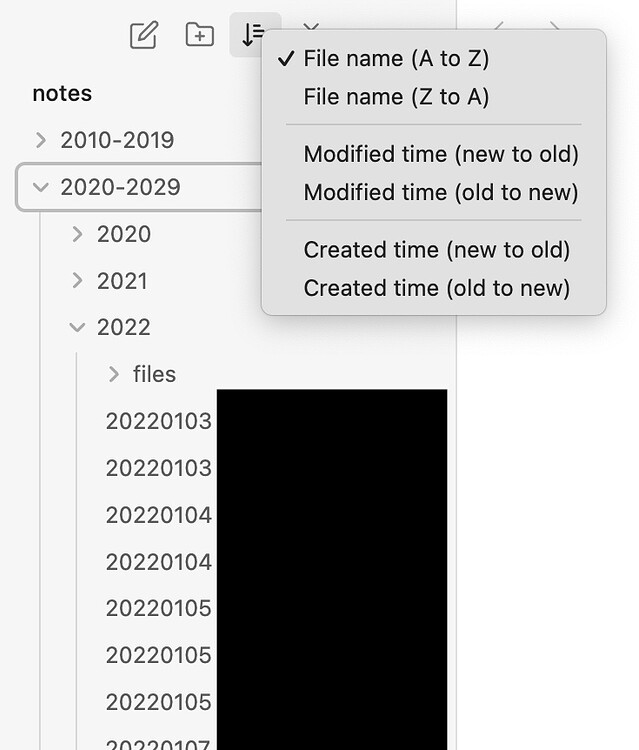 Sorting does not affect folders, only files within folders Bug