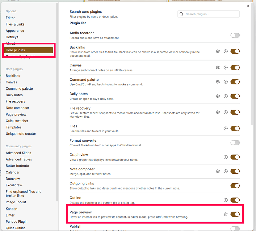 Looking for Plugin Which on Mouse Hover, Peeks at Linked Note Text via ...