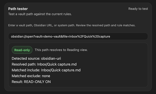 Read-Only-View-path-tester-read-mode