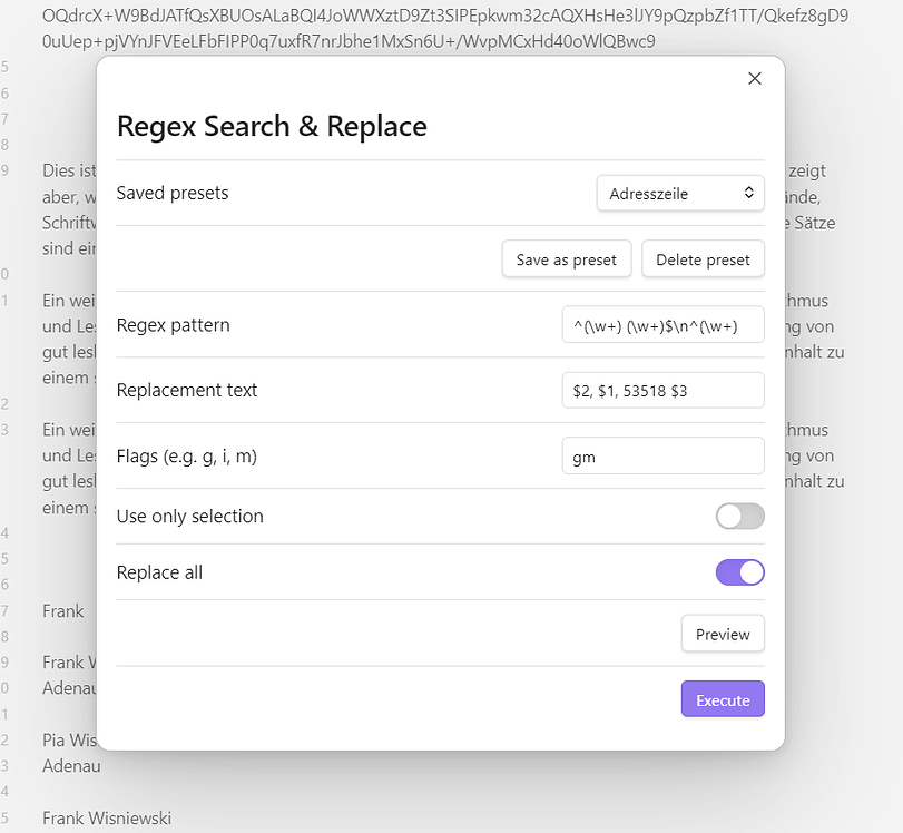 Regex Replace and Search Plugin for Obsidian written in Vanilla.js ...
