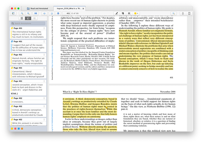 PDF Pane in Zotero