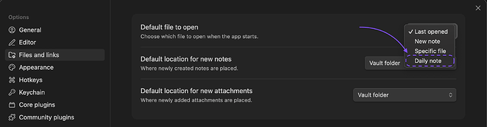 Default file to open