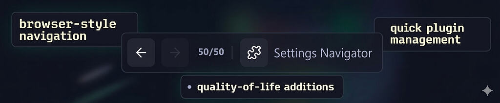 New Plugin: Settings Navigator Out Now - Plugins - Obsidian Forum