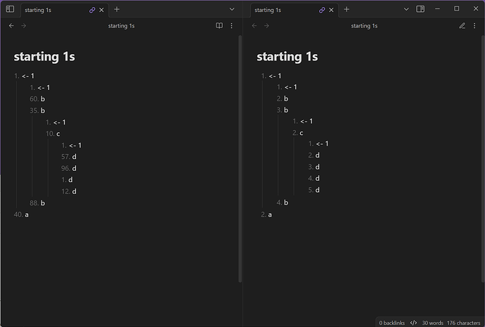 starting 1s