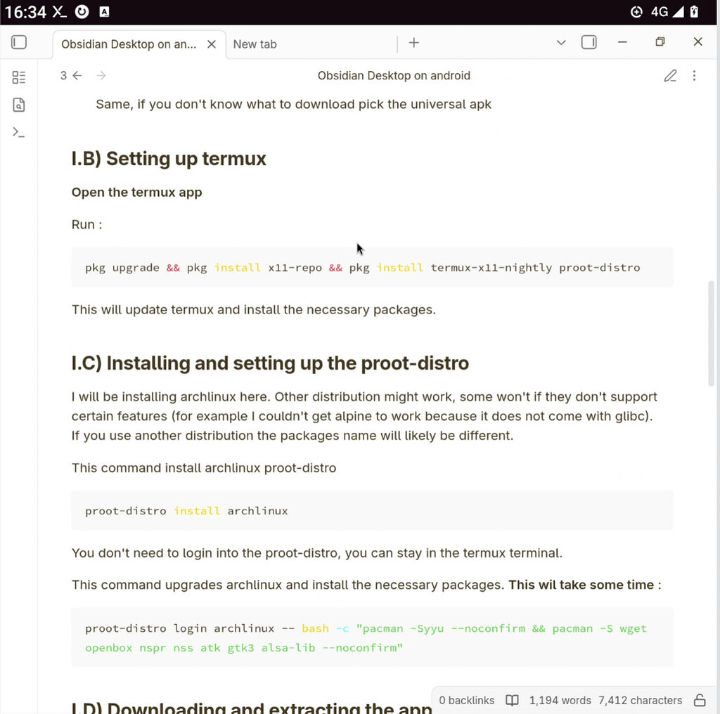 Setting up obsidian desktop app and obsidian cli in termux on android ...
