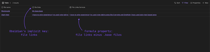 File links and formula