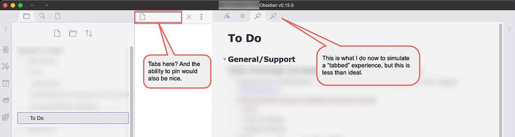 Tabs on main editor window - Bug graveyard - Obsidian Forum