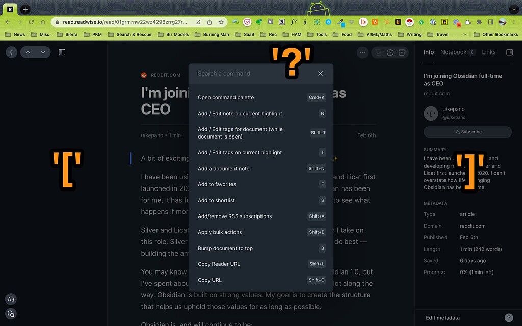 Improve keyboard shortcuts (side nav bars, adhere to defacto standards