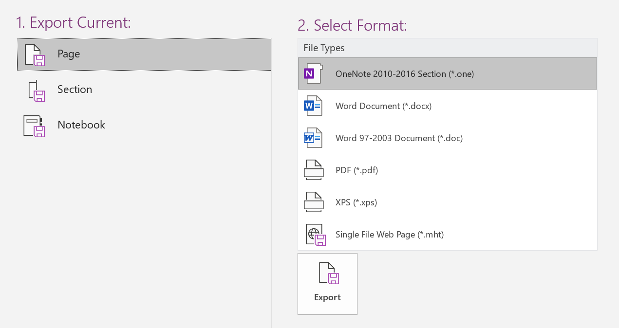 how to update onenote 2010 to 2016