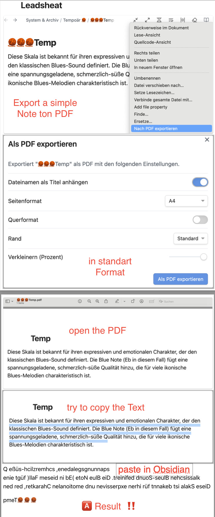 Issues with PDF Export in Obsidian v1.5.12 on OS X 14.4 for Processing ...