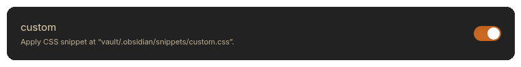 UI - obsidian - settings - css snippet