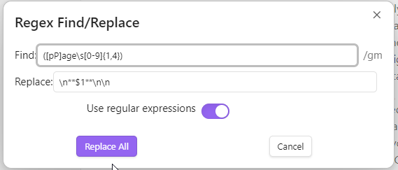 Regex Find-Replace