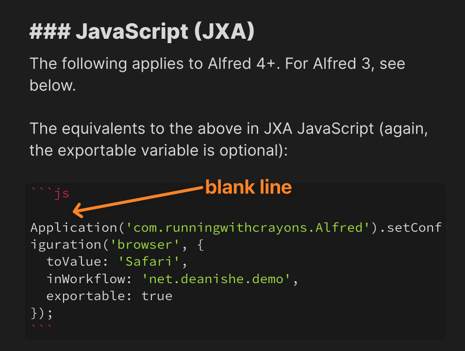In source mode (CM6 editor) blank line is inserted at start of ...