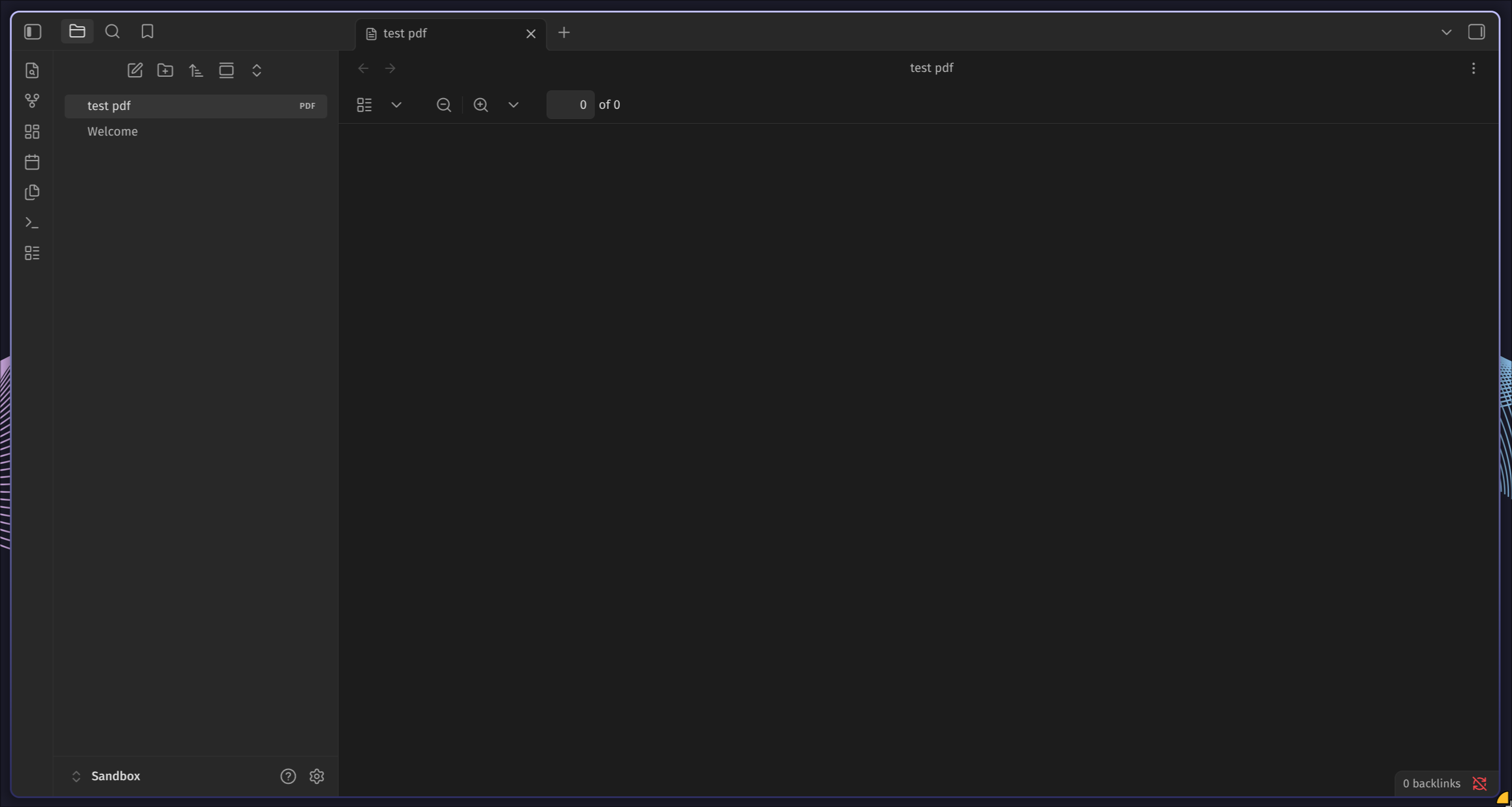 Pdf viewer blank with zero pages when opening file - Bug reports