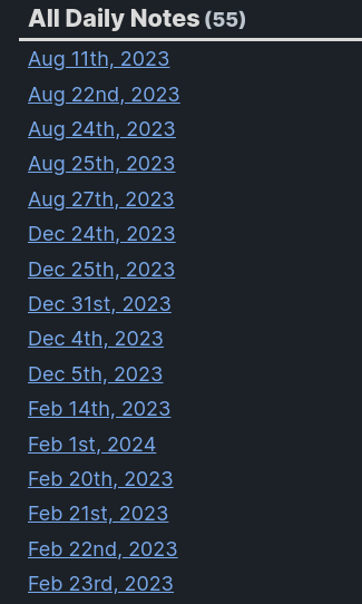 I want to sort my journal daily notes by its title format (MMM Do 