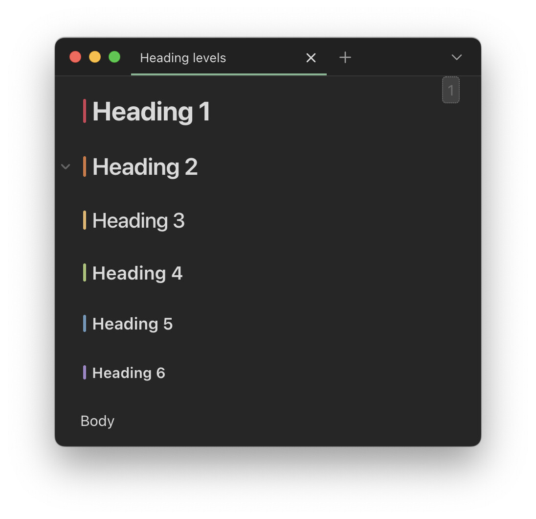 Colorful heading level indicators from Border theme - Share & showcase ...