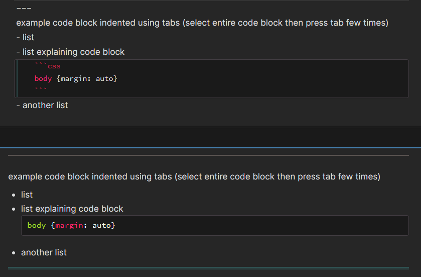 Live Preview: Better support of code blocks in lists - Bug reports -  Obsidian Forum