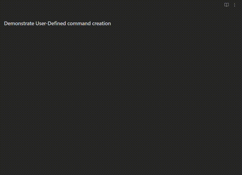 User-Defined-command-creation