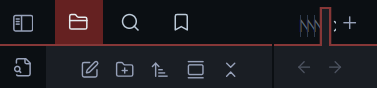 Smushed tab bar