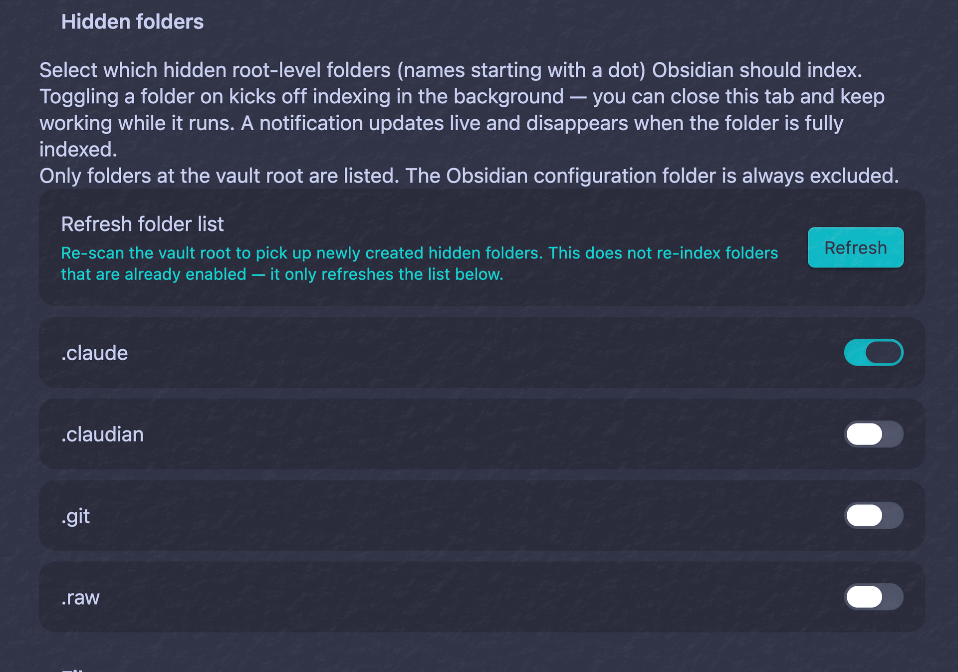 Enable use/access to hidden files and folders starting with a dot ...