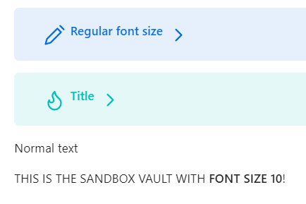 the sandbox vault with top aligned text and icons