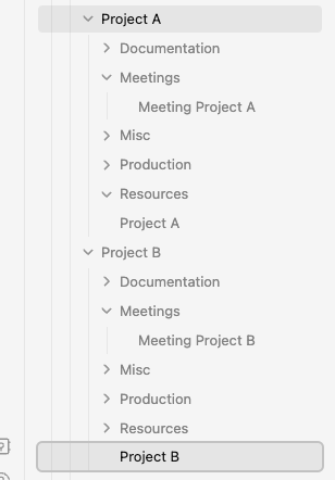 project folder