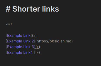shorter links