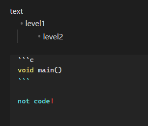 Editor: Codeblock following list - Subsequent text incorrectly ...